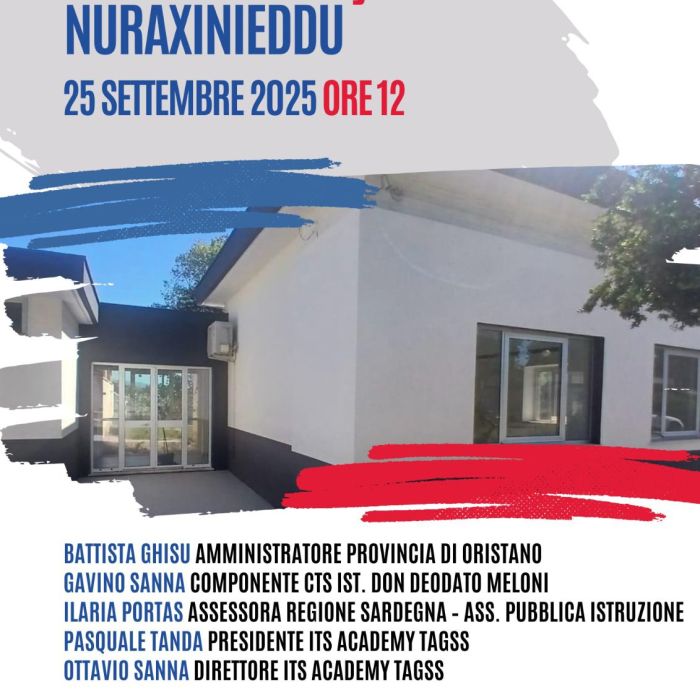 Inaugurazione nuova sede ITS Academy TAGSS a Nuraxineddu (OR)